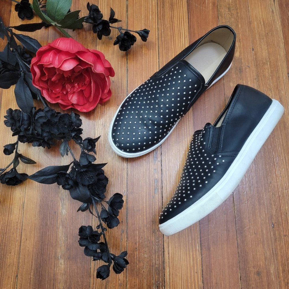 Leather Look Loafers - Embellished with studs comfortable HARLOW brand